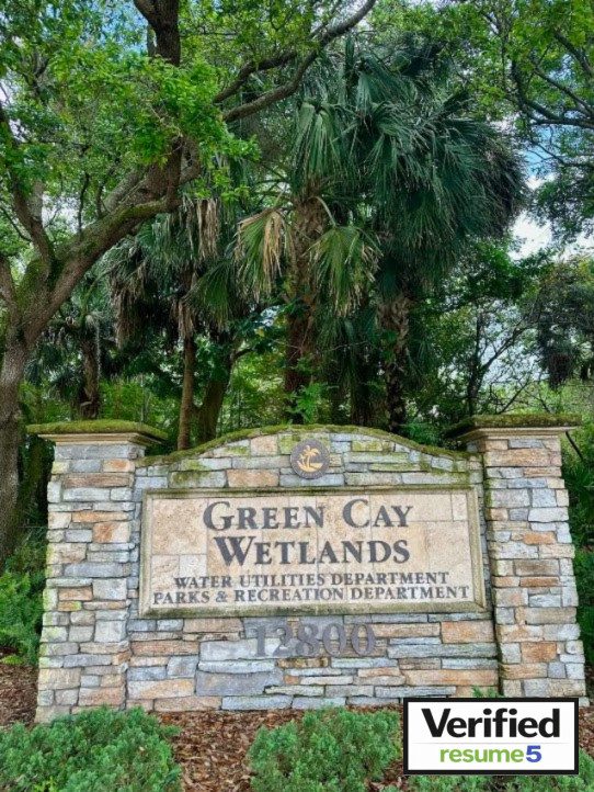 Green Cay Nature Center in Boynton Beach, Florida verified by Resume5
