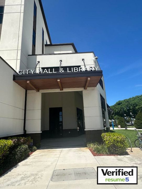 Boynton Beach City Library in Boynton Beach, Florida verified by Resume5